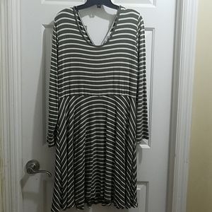 Charlotte russe olive green and white dress